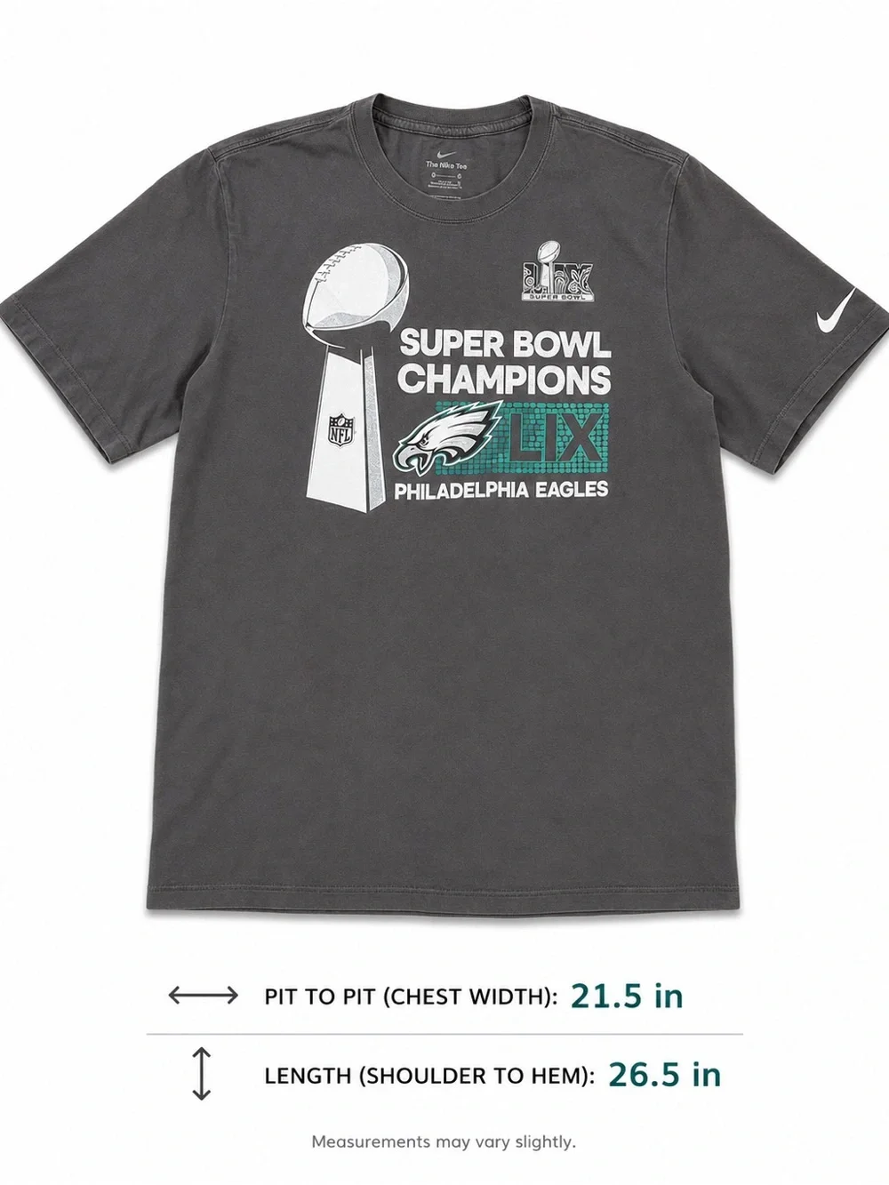 Nike Philadelphia Eagles Super Bowl LIX Champions Graphic Tee L